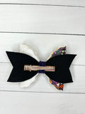 Halloween batty hair bow