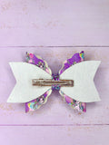 Purple unicorn bow