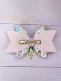 Mermaid charm hair bow