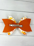 Autumn pumpkin hair bow