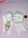 White fluffy monster bow*reduced to clear*