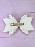 Marshmallow hair bow