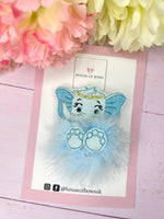 Fluffy elephant hair clip