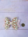 Strawberry bunny hair bow