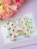 Star charm hair bow