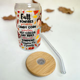 Fall glass cup