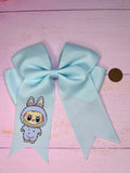 Light blue fluffy monster bow*reduced to clear*