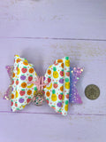 Apple charm hair bow