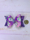 Purple unicorn bow