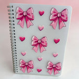 Pink bow a5 notebook
