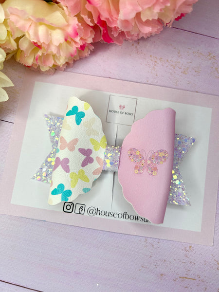 Pastel butterfly bow