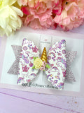 Unicorn hair bow
