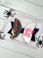 Halloween batty hair bow