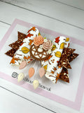 Autumn leaf hair bow