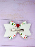 Santa elf hat hair bow