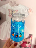 Blue dumping cup
