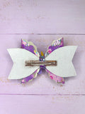 Purple unicorn bow