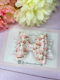 Marshmallow hair bow