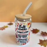 Fall glass cup