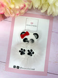 Panda fluffy clip