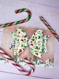 Santa elf hat hair bow