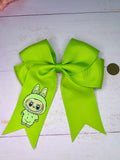 Green fluffy monster bow*reduced to clear*
