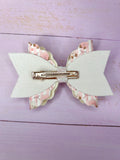 Marshmallow hair bow