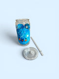 Blue dumping cup