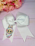 White fluffy monster bow*reduced to clear*