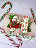 Christmas stocking hair bow
