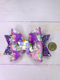 Purple unicorn bow