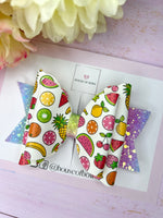 Fruit charm hair bow