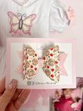 Strawberry bunny hair bow