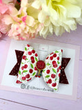 Cherry hair bow