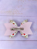 Strawberry bunny hair bow