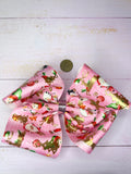 Large pink Christmas hair bow