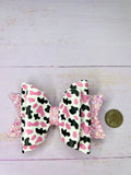 Pink Cow hair bow