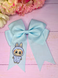 Light blue fluffy monster bow*reduced to clear*