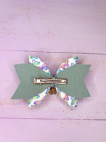 Butterfly charm hair bow