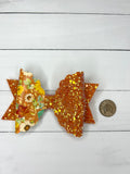 Autumn leaves hair bow