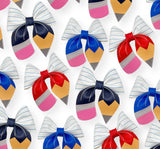 School pencil hair bow