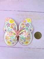 Floral butterfly clip