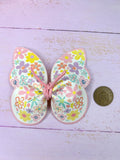 Floral butterfly clip