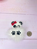 Fluffy panda hair clip