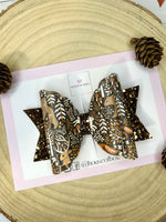 Autumn woodland hair bow