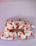 Large Flamingo hair bow