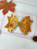 Autumn leaves hair bow