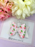 Strawberry hair bow
