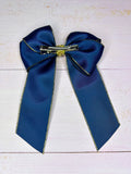 Polar express glitter hair bow