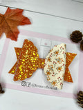 Autumn fox hair bow